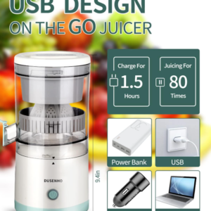 عصارة كهربائية بمنفذ USB وفرشاة تنظيف